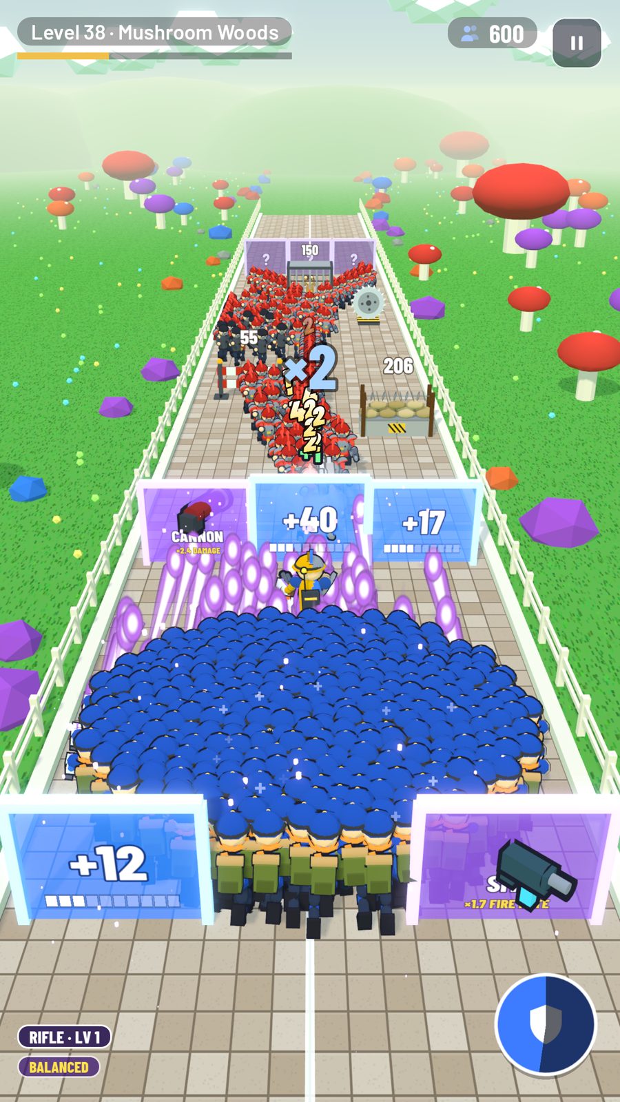 Number and weapon gates in the Mushroom Woods