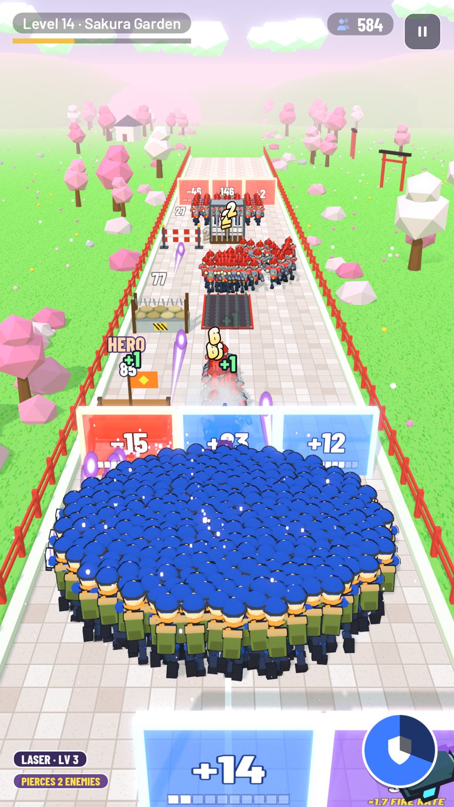 A 584-strong squad in the Sakura Garden