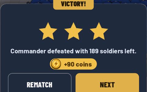 Screenshot: Keep your squad big for three stars